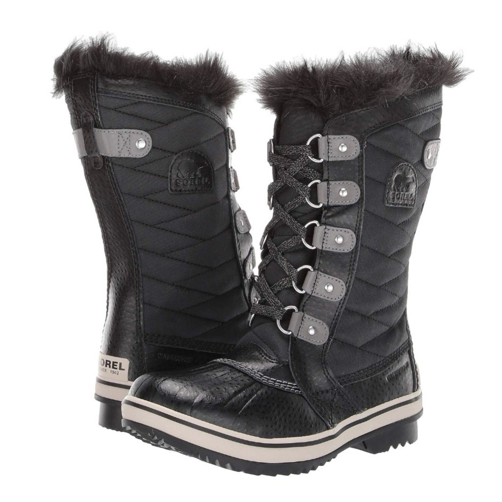 Sorel Tofino II Black/Quarry Snow Boots Size 2 Youth
